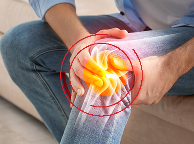 Darstellung eines arthrotischen Kniegelenks