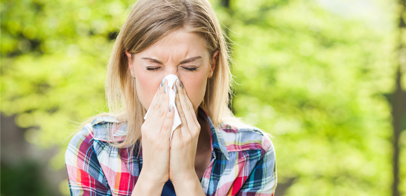 Patientin mit nasaler Symptomatik der Allergischen Rhinitis